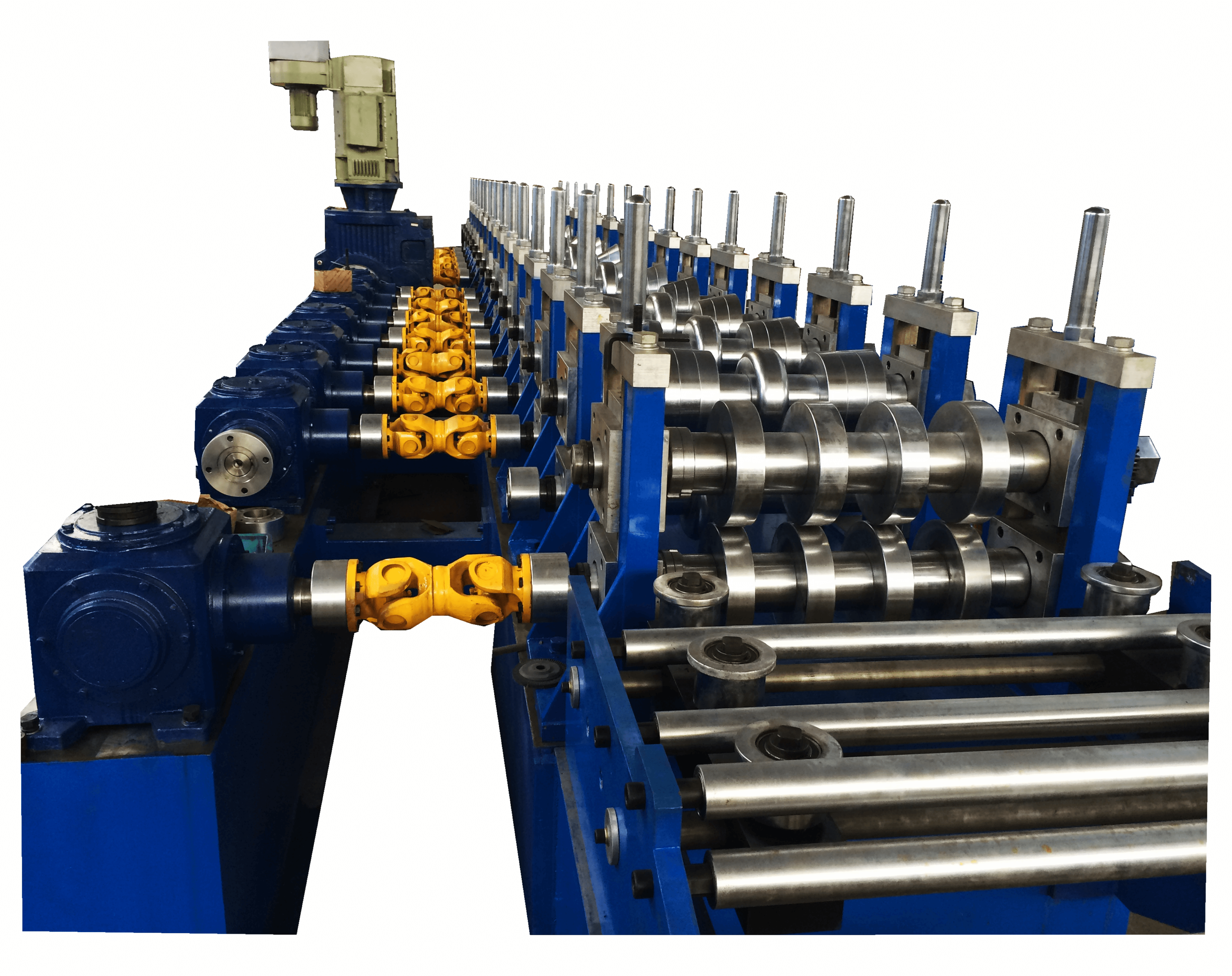 Highway guardrail roll forming machine